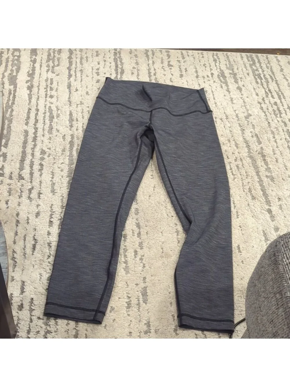 Lululemon Wunder Under Pant (Hi-Rise) Heathered Black EEUC